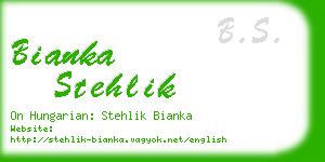 bianka stehlik business card